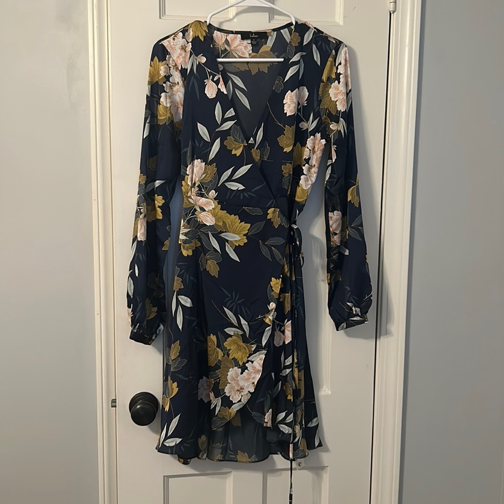 Lulus floral wrap dress
